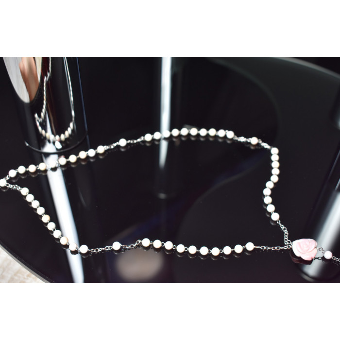 Sky Jewelry Серебряное ожерелье с Кораллом