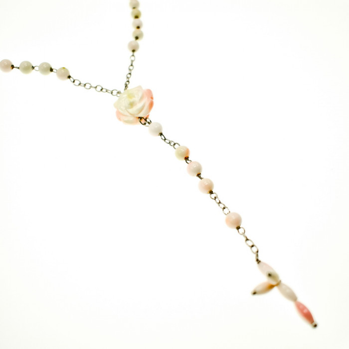 Sky Jewelry Серебряное ожерелье с Кораллом