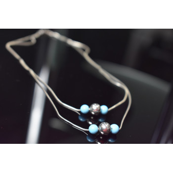 Sky Jewelry Серебряное ожерелье на двух цепочках Italy