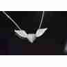 Sky Jewelry Серебряное ожерелье 925 проба с фианитами *Сердце с Крыльями Ангела