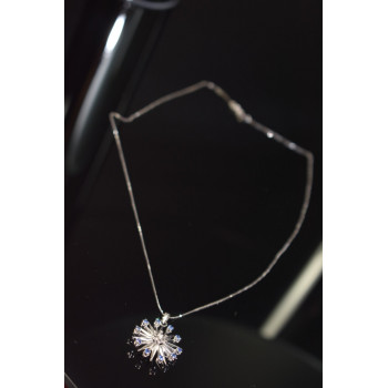 Sky Jewelry Золотая цепочка с кулоном камни Сапфиры и Бриллиант