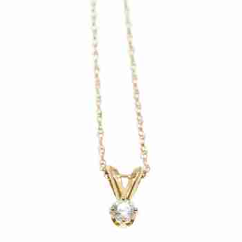 Sky Jewelry Золотая цепочка с кулоном-капелька Алмаз