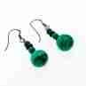 Sky Jewelry Серебряные серьги с Малахитом