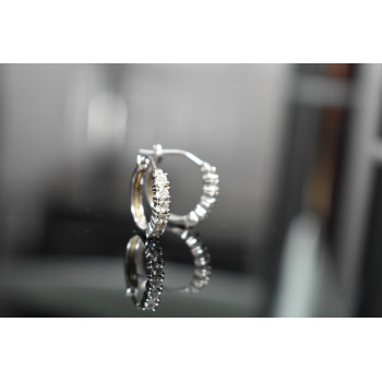 Sky Jewelry Серебряные серьги 925 пробы с фианитами