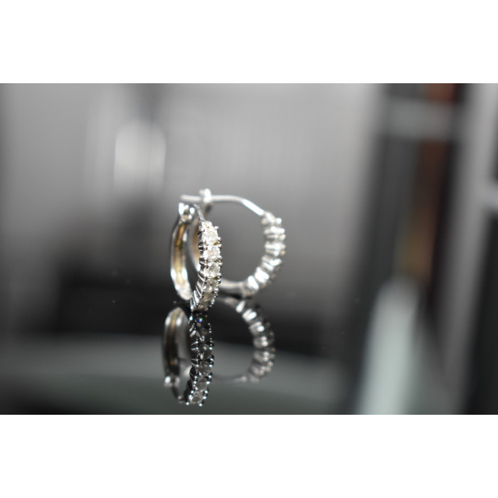 Sky Jewelry Серебряные серьги 925 пробы с фианитами