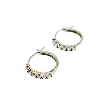 Sky Jewelry Серебряные серьги 925 пробы с фианитами