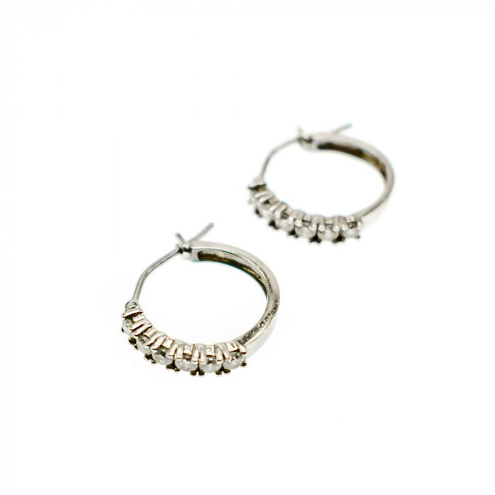 Sky Jewelry Серебряные серьги 925 пробы с фианитами