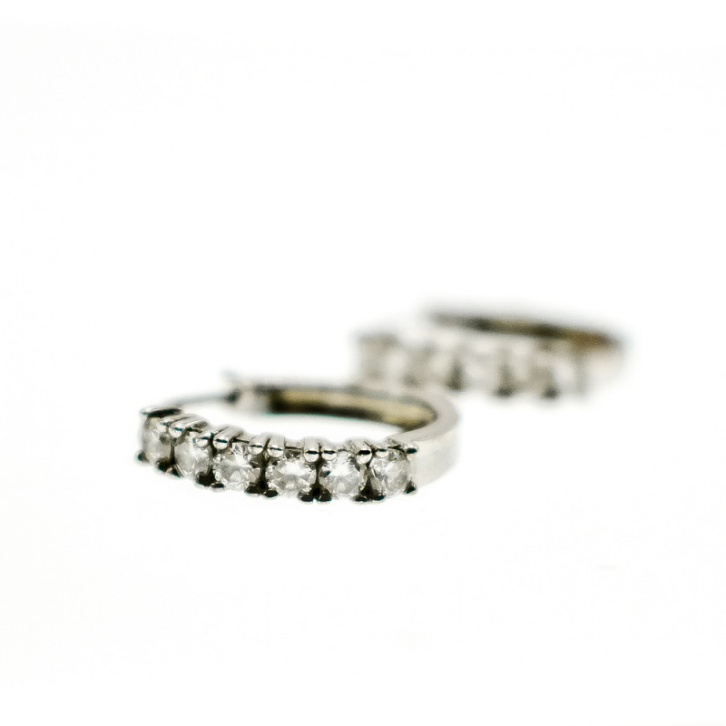 Sky Jewelry Серебряные серьги 925 пробы с фианитами