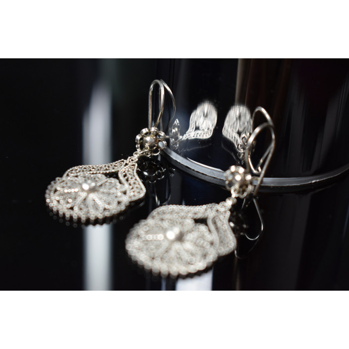 Sky Jewelry Элегантные серебряные серьги