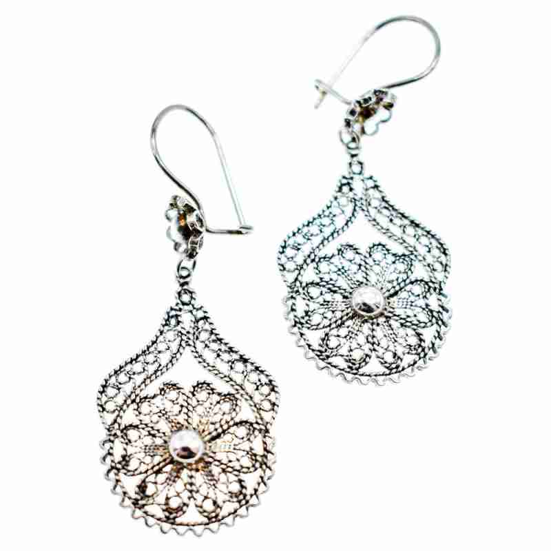 Sky Jewelry Элегантные серебряные серьги