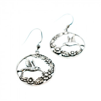 Sky Jewelry Винтажные серебряные серьги с Птицей