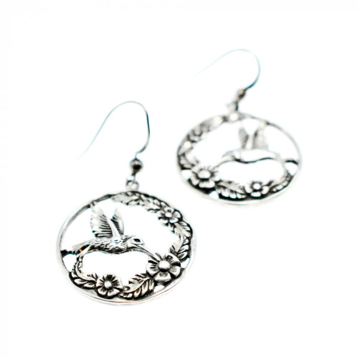 Sky Jewelry Винтажные серебряные серьги с Птицей