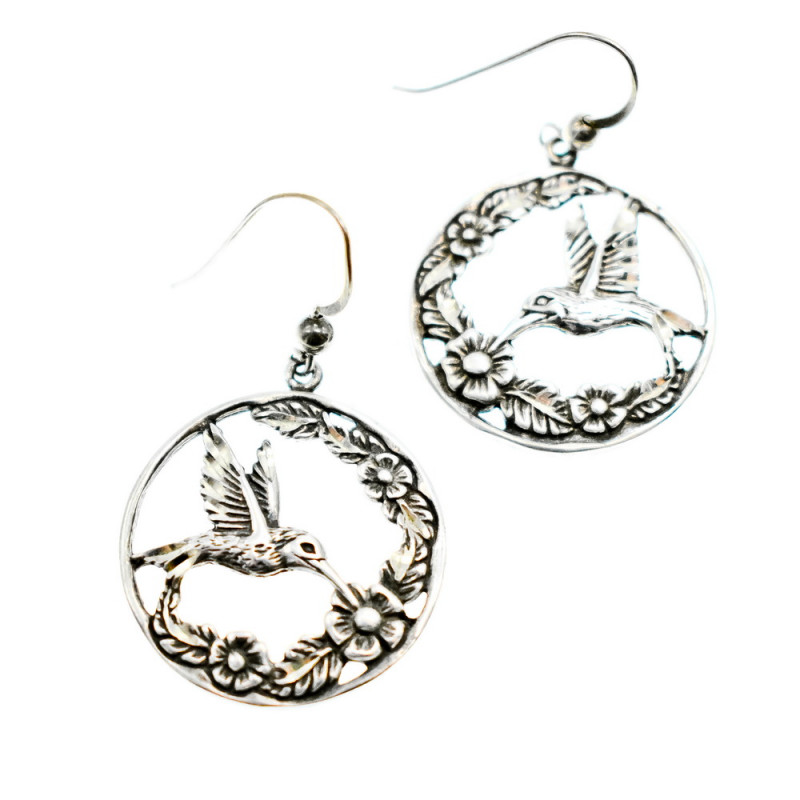 Sky Jewelry Винтажные серебряные серьги с Птицей