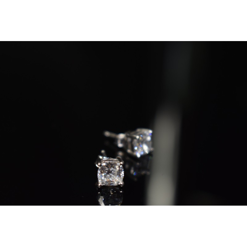 Sky Jewelry Серебряные серьги-гвоздики с камнем Гошенит (берилл)