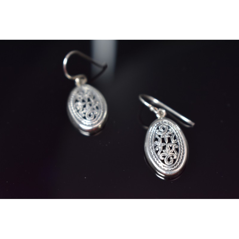 Sky Jewelry Винтажные серебряные серьги 925 пробы