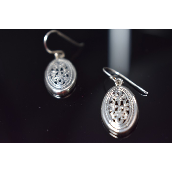 Sky Jewelry Винтажные серебряные серьги 925 пробы