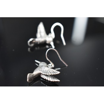 Sky Jewelry Винтажные серебряные серьги *Птица* 925 проба