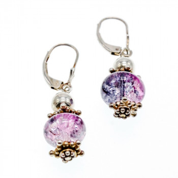 Sky Jewelry Серебряные серьги 925 пробы с Аметистом