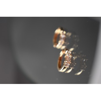 Sky Jewelry Серебряные серьги в позолоте с фианитами 925 проба