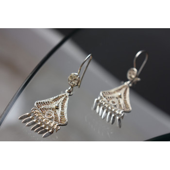 Sky Jewelry Элегантные винтажные серьги 925 проба