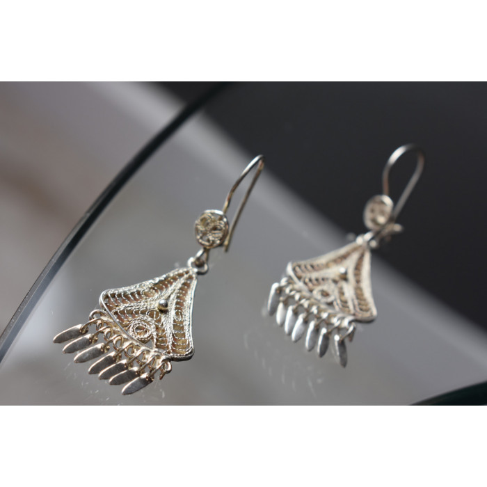 Sky Jewelry Элегантные винтажные серьги 925 проба