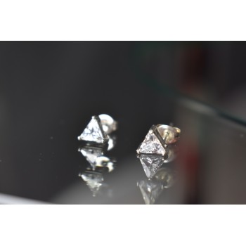 Sky Jewelry Серебряные серьги-гвоздики с камнем Гошенит (берилл)