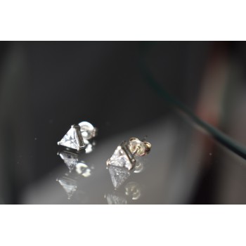 Sky Jewelry Серебряные серьги-гвоздики с камнем Гошенит (берилл)