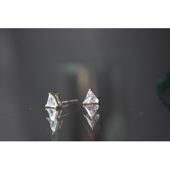 Sky Jewelry Серебряные серьги-гвоздики с камнем Гошенит (берилл)