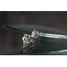 Sky Jewelry Серебряные серьги-гвоздики 925 проба с Изумрудом