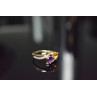 Sky Jewelry Золотое кольцо 10К (417 проба) с Аметистом и Гелиодором
