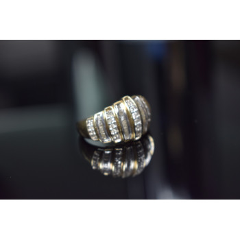 Sky Jewelry Золотое кольцо 10К (417 проба) с бриллиантами