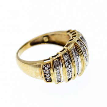 Sky Jewelry Золотое кольцо 10К (417 проба) с бриллиантами