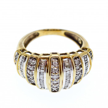 Sky Jewelry Золотое кольцо 10К (417 проба) с бриллиантами