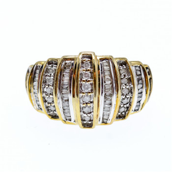 Sky Jewelry Золотое кольцо 10К (417 проба) с бриллиантами