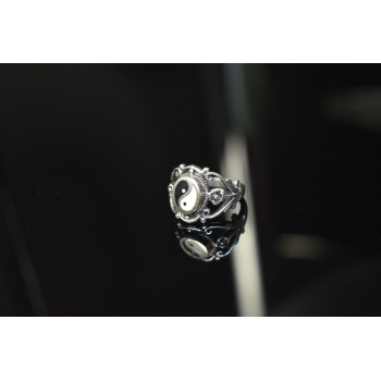 Sky Jewelry Серебряное кольцо 925 пробы с эмалью *Инь и Ян