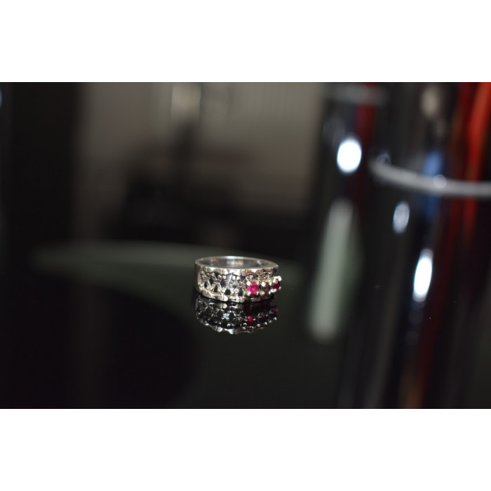 Sky Jewelry Серебряное кольцо 925 пробы с Розовым Топазом и Аметистом