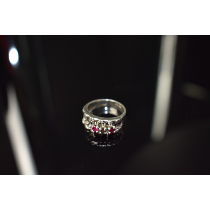 Sky Jewelry Серебряное кольцо 925 пробы с Розовым Топазом и Аметистом