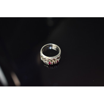 Sky Jewelry Серебряное кольцо 925 пробы с Розовым Топазом и Аметистом