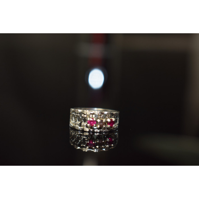 Sky Jewelry Серебряное кольцо 925 пробы с Розовым Топазом и Аметистом