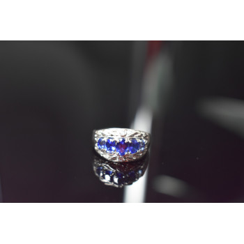 Sky Jewelry Серебряное кольцо 925 проба с Синим Топазом