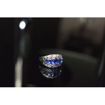 Sky Jewelry Серебряное кольцо 925 проба с Синим Топазом