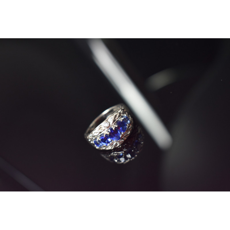 Sky Jewelry Серебряное кольцо 925 проба с Синим Топазом