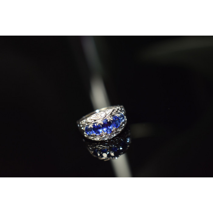 Sky Jewelry Серебряное кольцо 925 проба с Синим Топазом