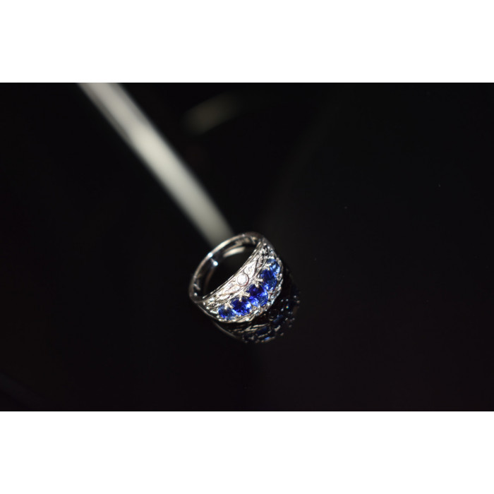 Sky Jewelry Серебряное кольцо 925 проба с Синим Топазом