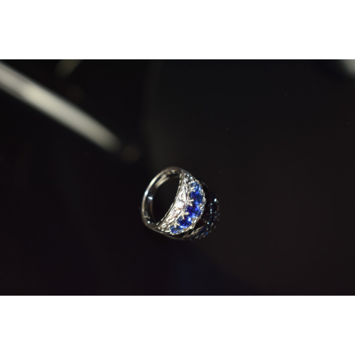 Sky Jewelry Серебряное кольцо 925 проба с Синим Топазом