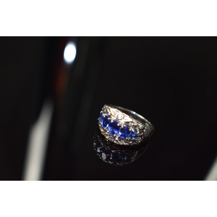 Sky Jewelry Серебряное кольцо 925 проба с Синим Топазом