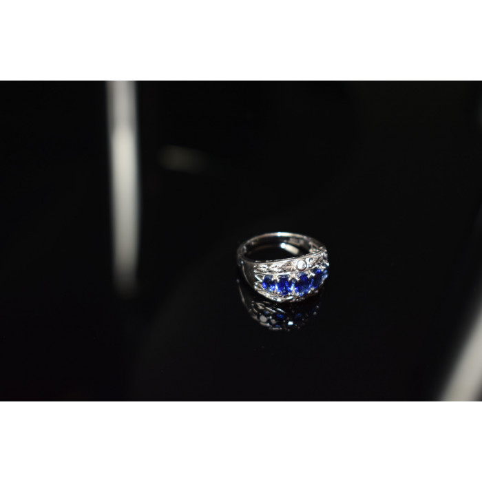 Sky Jewelry Серебряное кольцо 925 проба с Синим Топазом