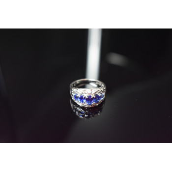 Sky Jewelry Серебряное кольцо 925 проба с Синим Топазом