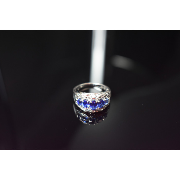 Sky Jewelry Серебряное кольцо 925 проба с Синим Топазом