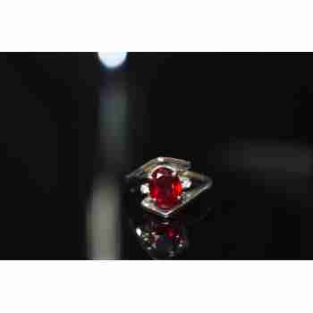 Sky Jewelry Серебряное кольцо с Рубином и бриллиантами